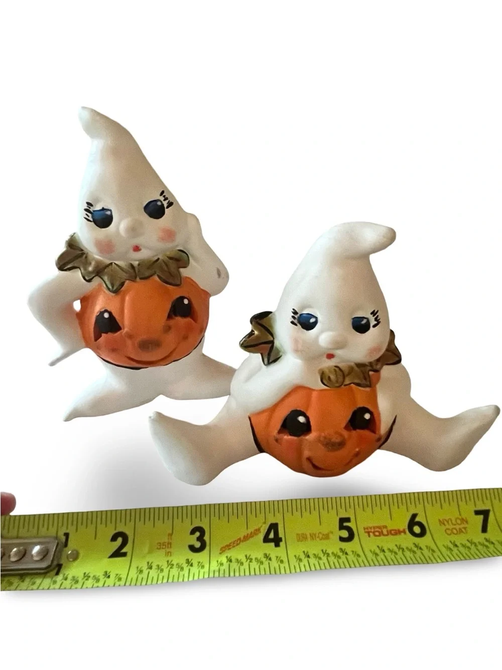 Vintage Pumpkin Belly Ghost Figurines Halloween Decor